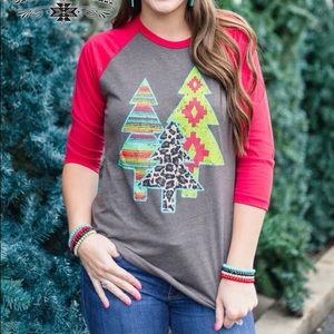 Crazy Train Christmas Tree Baseball Style T-shirt